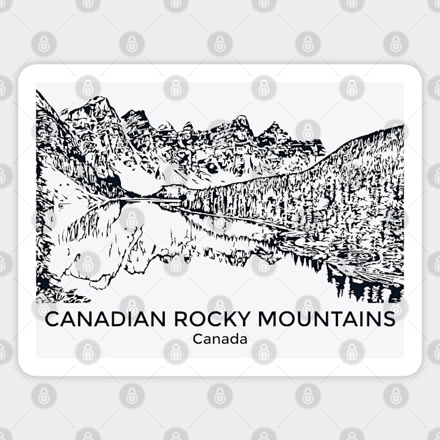 Canadian Rocky Mountains - Canada Magnet by Lakeric